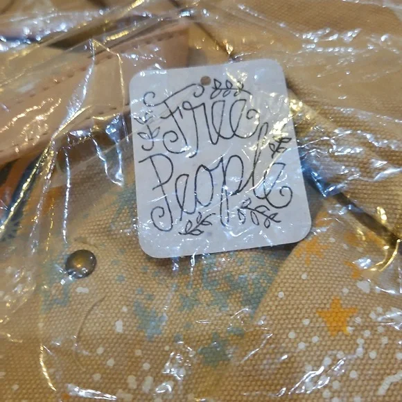 Free People Rosewood Tote Canvas Large Celestial Galaxy Print NWT - Picture 10 of 12